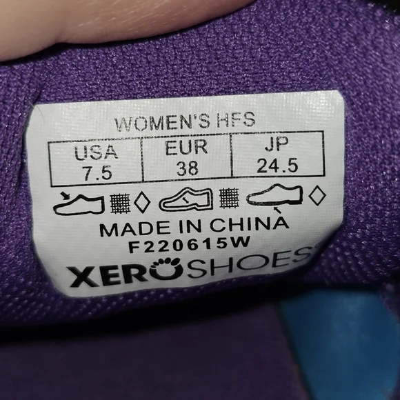 Xero Shoes HFS Minimalist Road Running Sneakers Blue Purple Womens 7.5 Worn Once - Picture 10 of 13